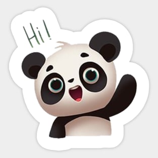 T-shirt Hi panda Sticker